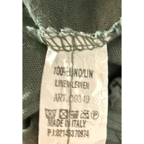 SAGA Linen Shorts Breathable Long Slash Pockets Wide Elastic Waist Vacation - Picture 4 of 4